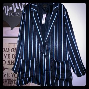 Worthington Blue Striped Blazer